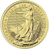 Монета «Британия», 2022 г., Золото, 31,1 гр., проба 9999, СОЕДИНЕННОЕ КОРОЛЕВСТВО
