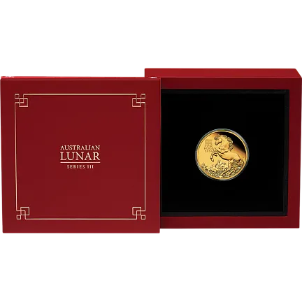 Монета «Год Лошади (пруф)», 2026 г., Золото, 7,78 гр., проба 999.9, АВСТРАЛИЯ