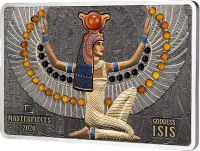 Монета «Богиня Исис», 2020 г., Серебро, 200 гр., проба 999, СОЛОМОНОВЫ ОСТРОВА