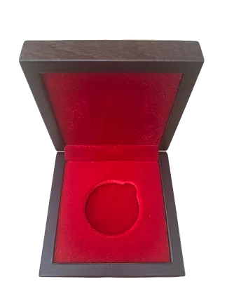 Деревянный футляр без логотипа /с логотипом Золотая Плата/Сеятель/Георгий Победоносец для одной монеты