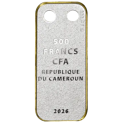 Монета «Год лошади. Кулон», 2026 г., Серебро, 10 гр., проба 999, КАМЕРУН