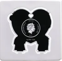 Монета «Влюбиться с первого поцелуя», 2021 г., Серебро, 15,55 гр., проба 999, НИУЭ