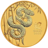 Монета «Лунный календарь Год Змеи», 2025 г., Золото, 15,55 гр., проба 9999, АВСТРАЛИЯ