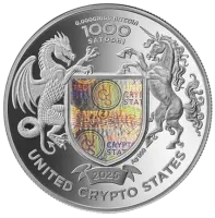 Монета «Криптовалюта Буйвол», 2025 г., Серебро, 31,1 гр., проба 999
