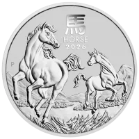 Монета «Год Лошади», 2026 г., Серебро, 15,55 гр., проба 999.9, АВСТРАЛИЯ