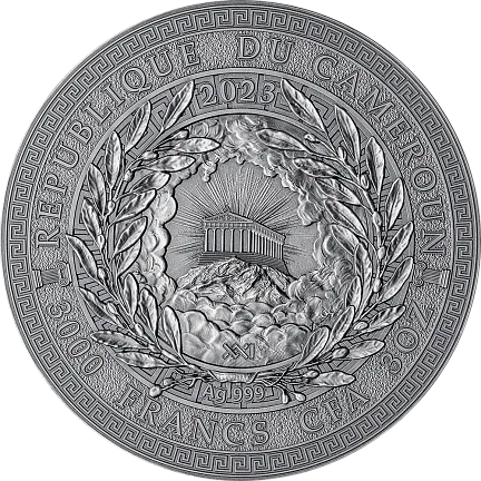 Монета «Гефест», 2023 г., Серебро, 93,3 гр., проба 999, КАМЕРУН