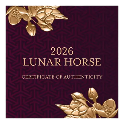 Монета «Год Лошади», 2026 г., Серебро, 155,5 гр., проба 999, НИУЭ