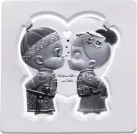 Монета «Влюбиться с первого поцелуя», 2021 г., Серебро, 15,55 гр., проба 999, НИУЭ