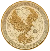 Монета «Золотой феникс», 2025 г., Золото, 31,1 гр., проба 9999, НИУЭ