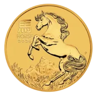 Монета «Год Лошади», 2026 г., Золото, 62,2 гр., проба 999.9, АВСТРАЛИЯ