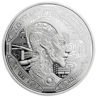 Монета «Эра инноваций. Киборг», 2023 г., Серебро, 31,1 гр., проба 999, САМОА