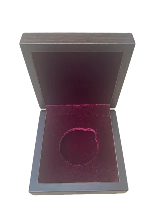 Деревянный футляр без логотипа /с логотипом Золотая Плата/Сеятель/Георгий Победоносец для одной монеты