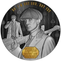 Монета «Томас Шелби», 2023 г., Серебро, 62,2 гр., проба 999, НИУЭ