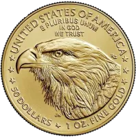 Монета «Американский Орел (Тип 2)», 2025 г., Золото, 31,1 гр., проба 917, СОЕДИНЕННЫЕ ШТАТЫ