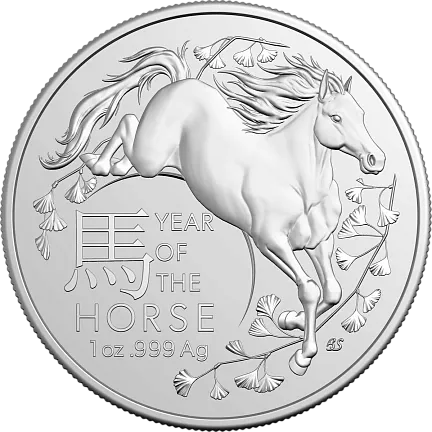 Монета «Год Лошади Лунная серия», 2026 г., Серебро, 31,1 гр., проба 999.9, АВСТРАЛИЯ