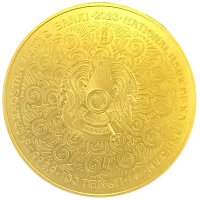 Монета «Небесный волк», 2024 г., Золото, 31,1 гр., проба 999.9, КАЗАХСТАН