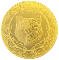 Монета «Небесный волк», 2024 г., Золото, 31,1 гр., проба 999.9, КАЗАХСТАН