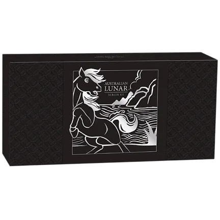 Год Лошади (набор, цветные), 2026 г., Серебро, 93,3 гр., проба 999.9, АВСТРАЛИЯ