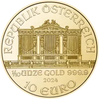 Монета «Венский Филармоникер», 2025 г., Золото, 3,11 гр., проба 9999, АВСТРИЯ
