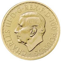 Монета «Британия», 2025 г., Золото, 31,1 гр., проба 9999, СОЕДИНЕННОЕ КОРОЛЕВСТВО