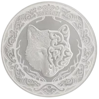 Монета «Небесный волк», 2024 г., Серебро, 62,2 гр., проба 999, КАЗАХСТАН
